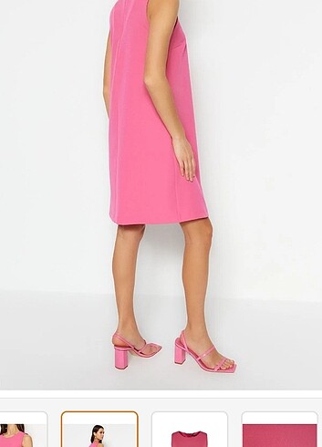 40 Beden TRENDYOLMİLLA PEMBE ELBİSE