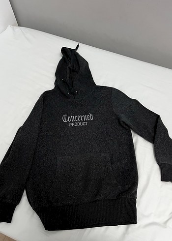 s Beden Gri Kapüşonlu Kadın Sweatshirt