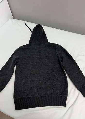 s Beden gri Renk Gri Kapüşonlu Kadın Sweatshirt