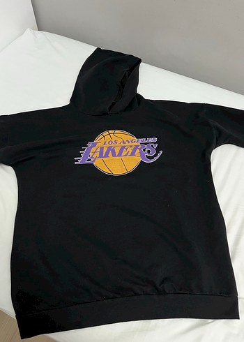 Los Angeles Lakers Baskılı Siyah unisex Sweatshirt