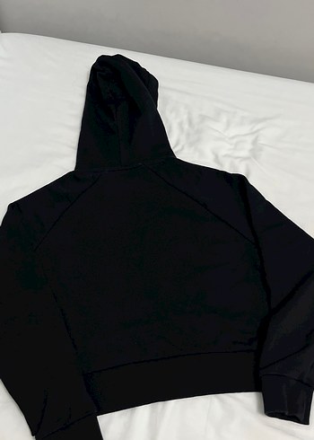 m Beden Kadın Siyah Baskılı Kapüşonlu Sweatshirt