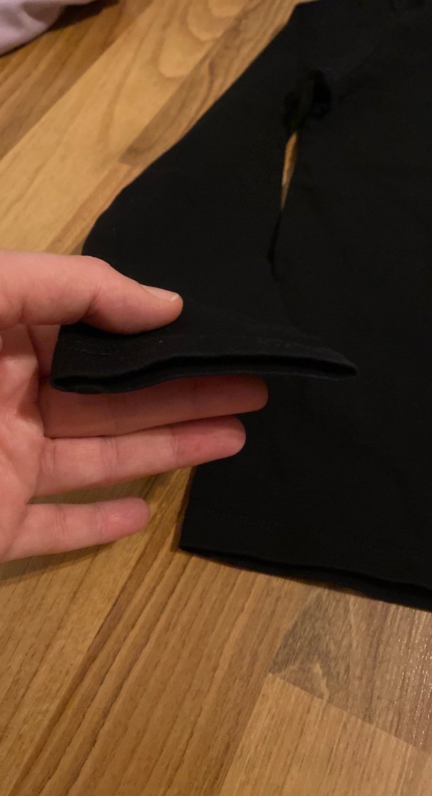 Kız Çocuk Siyah Uzun Kollu Basic Tişört - Görsel 5