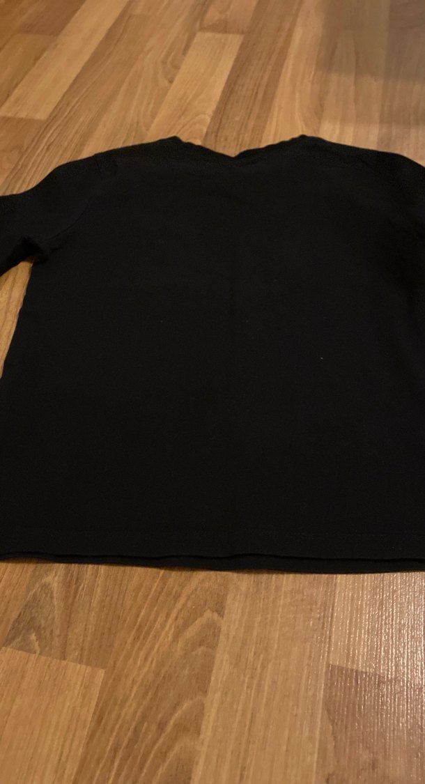 Kız Çocuk Siyah Uzun Kollu Basic Tişört - Görsel 3