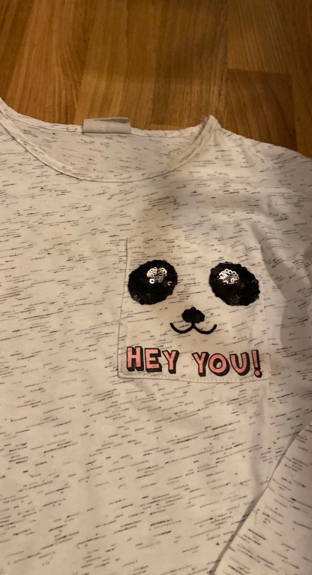 Gri Uzun Kollu Kız Tişörtü - Görsel 3