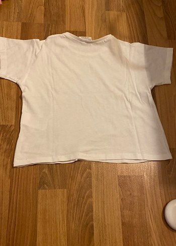 Kız Çocuk Beyaz Kısa Kollu Tişört - Görsel 4