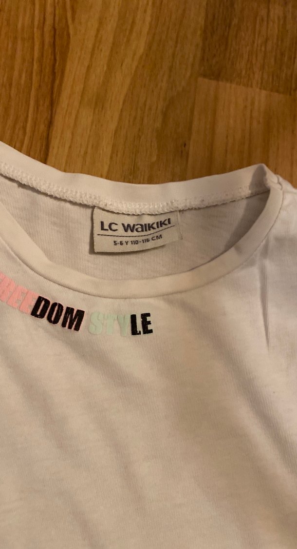 Kız Çocuk Beyaz Kısa Kollu Tişört - Görsel 2