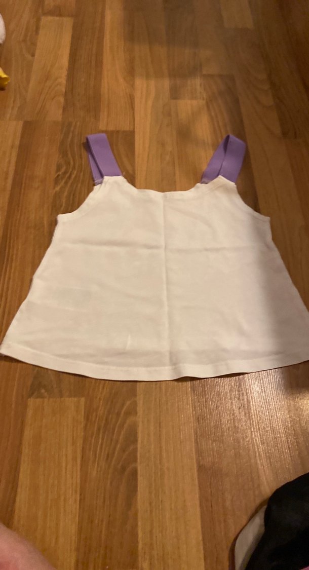 Kız Çocuk Mor Askılı Baskılı Yelek - Görsel 3