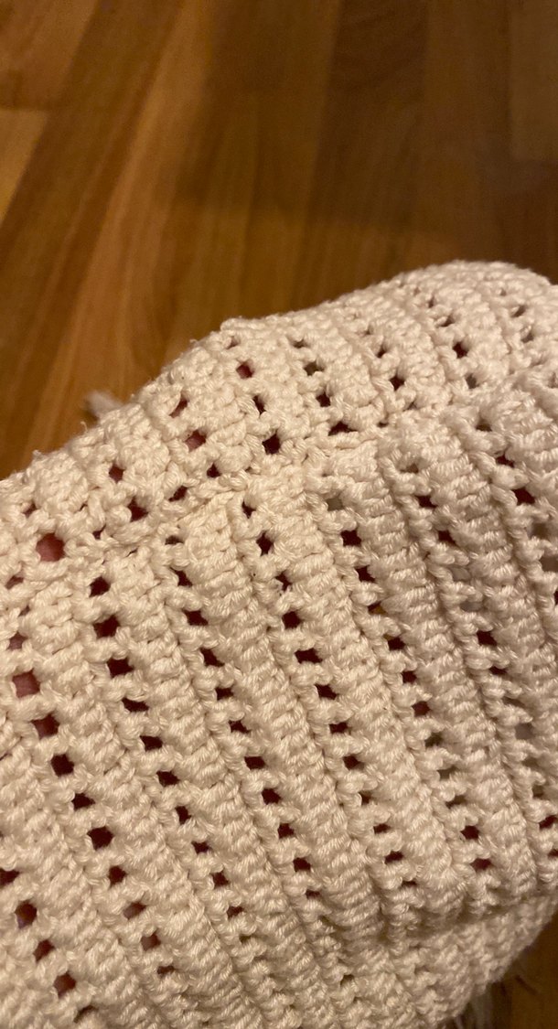 Kız Çocuk Bej Örgü Püsküllü Panço - Görsel 4