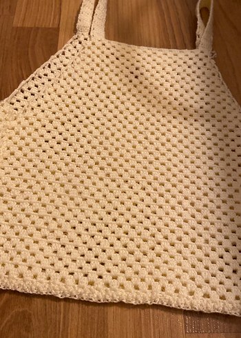 Nakışlı Bej Bohem Kız Çocuk Triko Atlet - Görsel 5