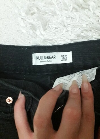 Pull and Bear Pull bear yırtık detaylı straight jeans