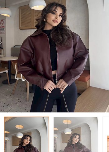 Zara bordo bomber ceket