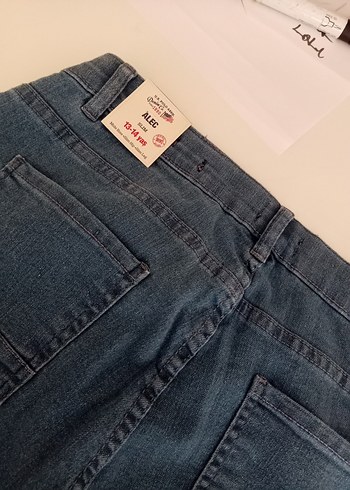 13-14 Yaş Beden gri Renk Uspa mavi çocuk Denim Pantolon