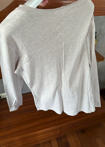 xl Beden camel Renk Bej V Yaka Kadın
