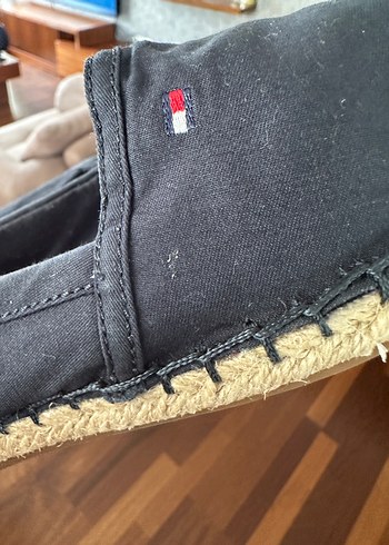 Siyah Kadın Espadril Düz Tabanlı Velcro - Görsel 7