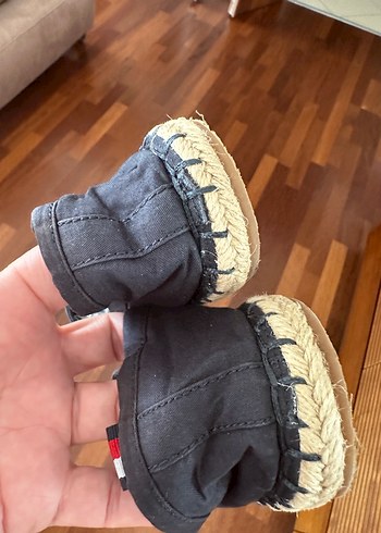 Siyah Kadın Espadril Düz Tabanlı Velcro - Görsel 4