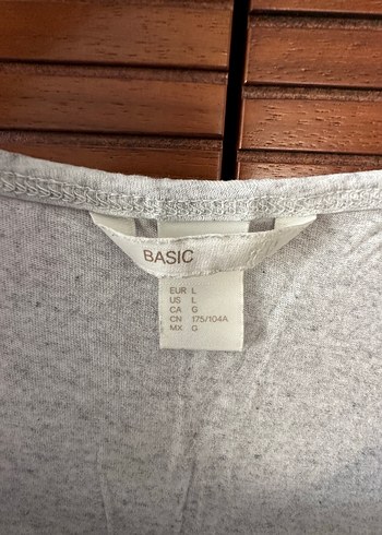 H&M Gri Kısa Kollu Kadın Tişört