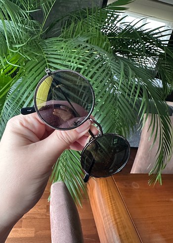 Vintage Yuvarlak Yeşil Gözlük - Görsel 4