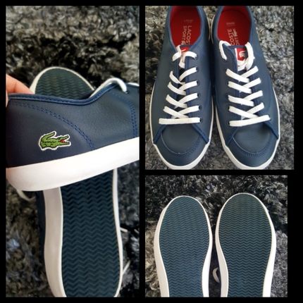 lacoste. 39 numara. deri. lacivert.