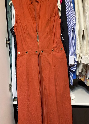 Kırmızı Bohem Vintage Uzun Elbise - Görsel 6