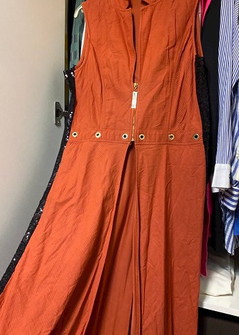 Kırmızı Bohem Vintage Uzun Elbise - Görsel 2