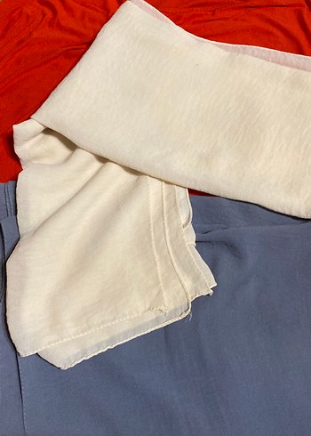 Mavi Keten Kadın Şal - Görsel 2