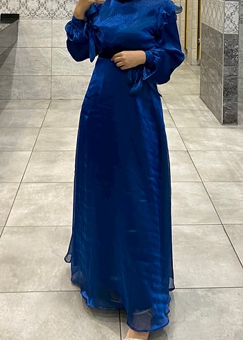 Mavi Abiye Elbise - Görsel 3