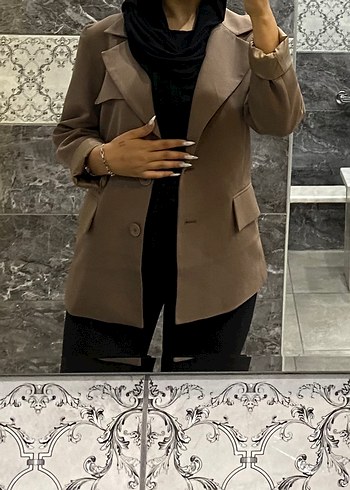 Vizon oversize Blazer Ceket - Görsel 3