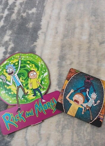 Rick and Morty bardak altlığı ve resim 