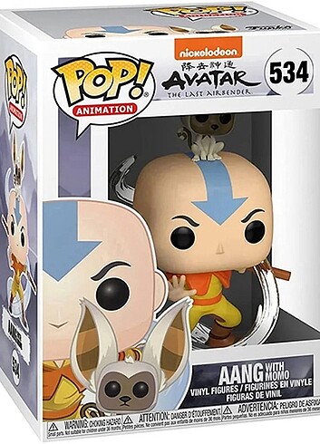  Beden Renk Avatar Aang Funko Pop Figür 