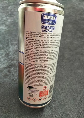 Swanson Works Antrasit Gri Sprey Boya 200 ml - Görsel 3