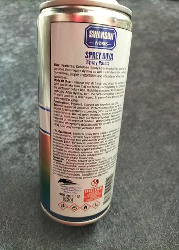 Swanson Works Antrasit Gri Sprey Boya 200 ml - Görsel 2