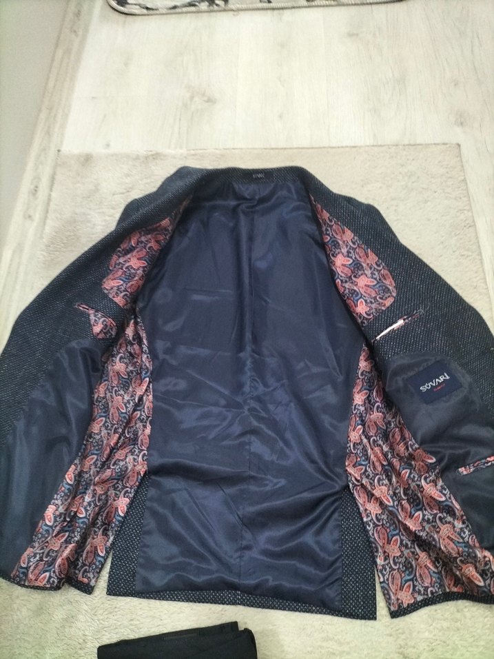 Süvari Marka Lacivert Düğmeli Erkek Takım Elbise - Görsel 3