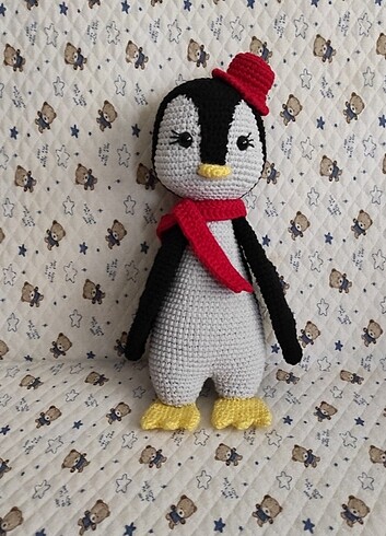sevimli penguen amigurumi oyuncak