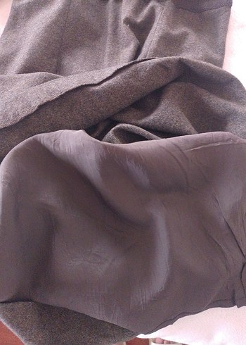 Yünlü kumaş ve örgü üst elbise - Görsel 6