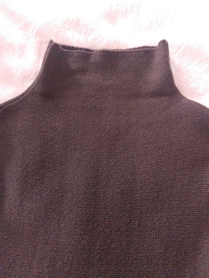 Yünlü kumaş ve örgü üst elbise - Görsel 2