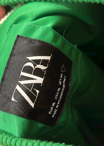 Zara Yeşil Baskılı erkek kolej Ceket - Görsel 3