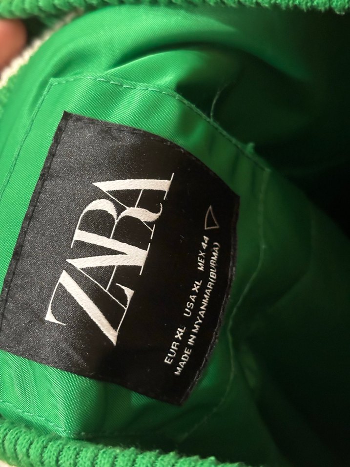 Zara Yeşil Baskılı erkek kolej Ceket - Görsel 3