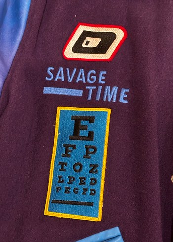 Zara Mor Baskılı Uzun Kollu kolej Ceket - Görsel 4