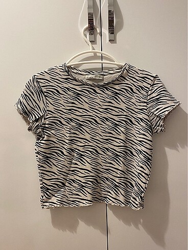 Pull&Bear Zebra Desenli Tişört