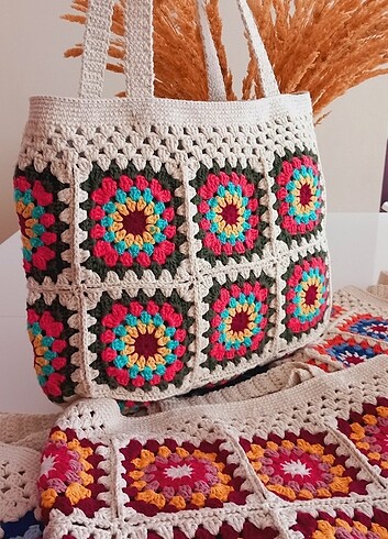 Koton iplikten motif tasarım çanta 
