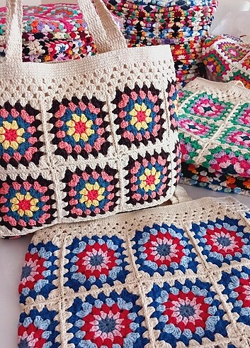 Diğer Koton iplikten motif tasarım çanta toptan satışımız mevcuttur