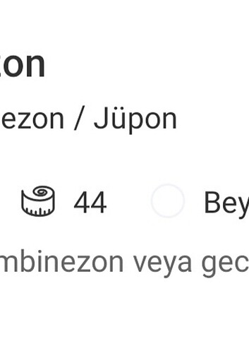 44 Beden beyaz Renk Kom kombinazon beyaz