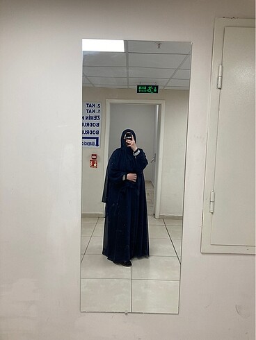 Abiye Lacivert tesettür özel gün elbisesi