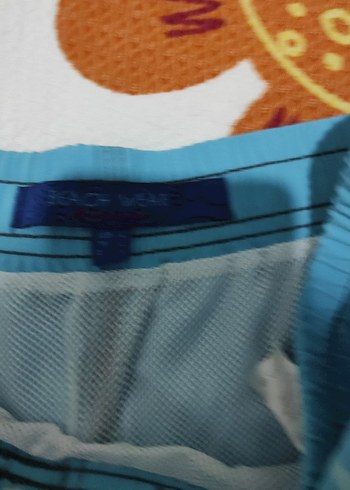 Mavi Bağcıklı ErkekDeniz Şortu - Görsel 3