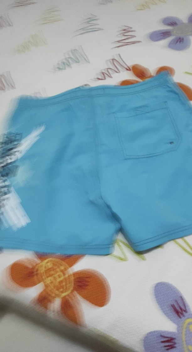 Mavi Bağcıklı ErkekDeniz Şortu - Görsel 4