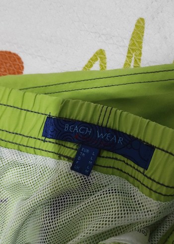 Yeşil Desenli Erkek Deniz şortu - Görsel 4