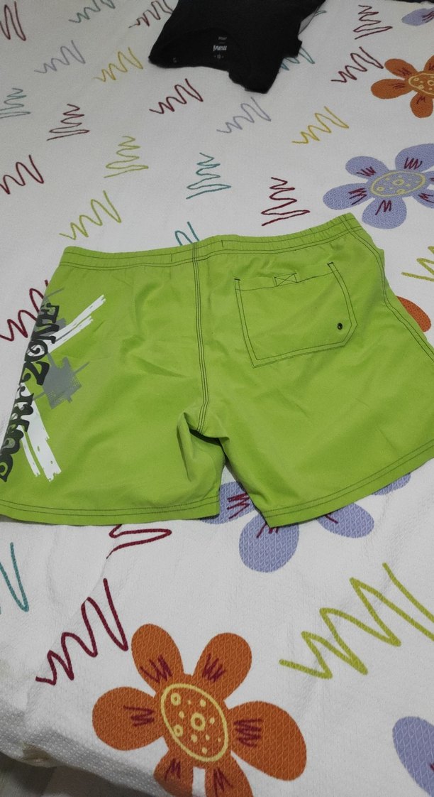 Yeşil Desenli Erkek Deniz şortu - Görsel 3