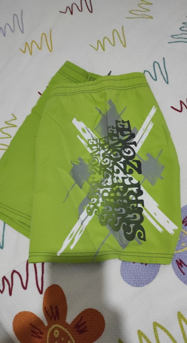 Yeşil Desenli Erkek Deniz şortu - Görsel 2