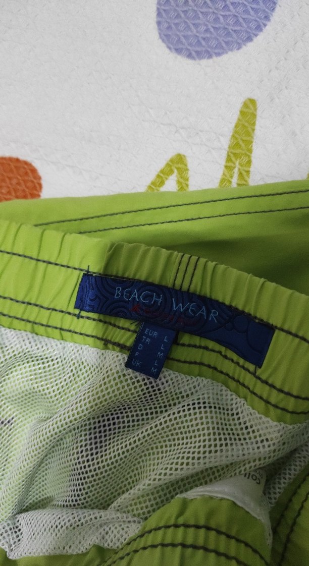 Yeşil Desenli Erkek Deniz şortu - Görsel 4