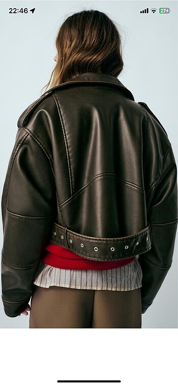 Zara Zara Deri Biker Ceket